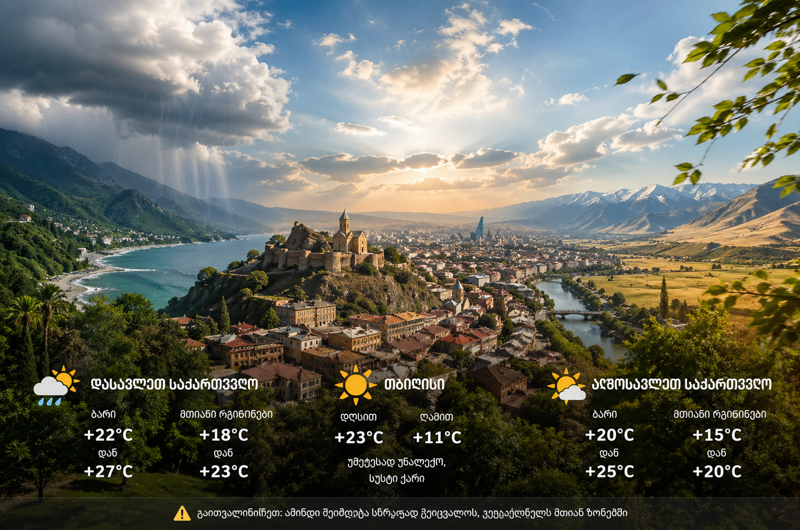 როგორი ამინდი გველის 1-ელ მაისს?