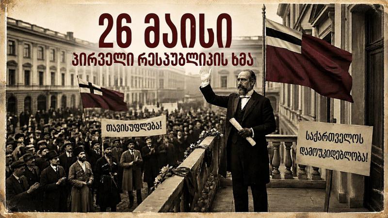 26 მაისი - დღე, როცა ვთქვით: "ჩვენ თავისუფლები და დამოუკიდებლები ვართ"