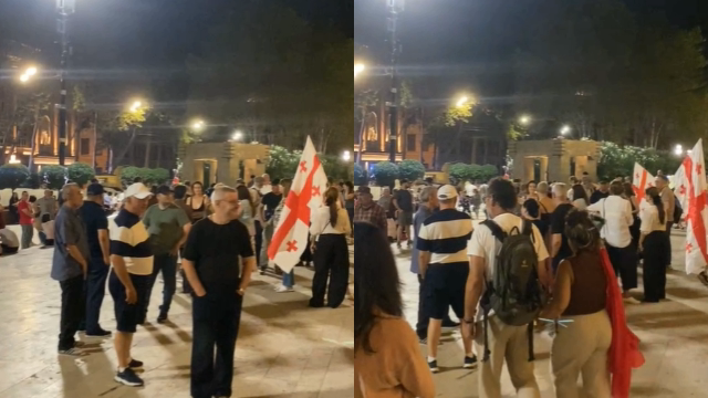 რუსთაველის გამზირზე საპროტესტო აქცია განახლდა