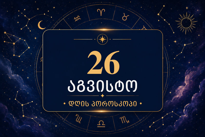 26 აგვისტოს მოულოდნელი ამბები გელოდებათ – ნახეთ თქვენი ზოდიაქოს ნიშნის პროგნოზი