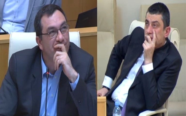 "თქვენ დროს რომ შს მინისტრი მიგეყვანათ პარლამენტში, წარმოიდგინეთ, რისი ნახვა მოუწევდა" - ბოკერიამ გახარიას პარლამენტში „კადრები რეალითი შოუდან“ აჩვენა