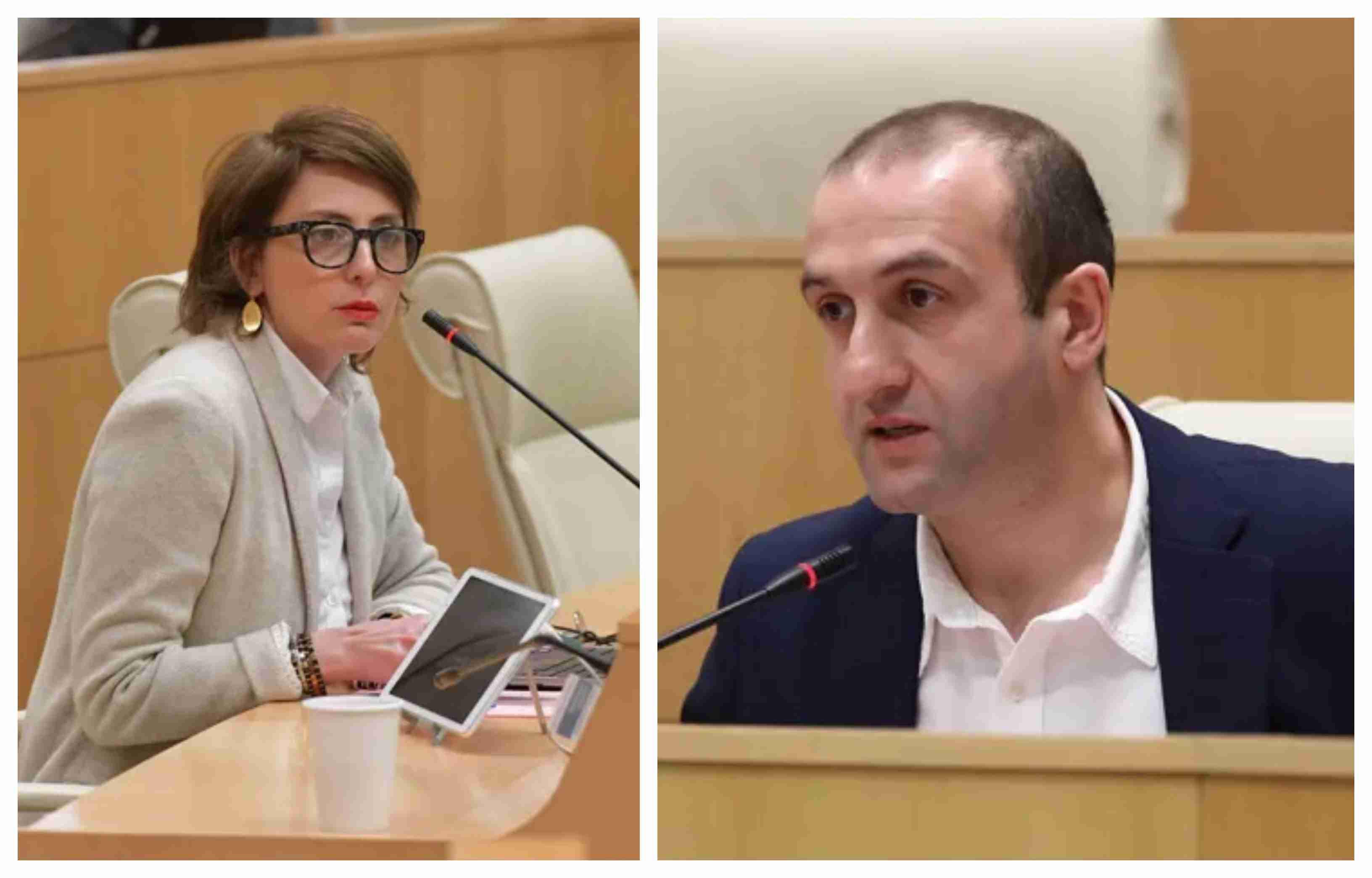 "უზრდელო, ნაგავო..." - პარლამენტში ხატია დეკანოიძე და იაგო ხვიჩია ერთმანეთს სიტყვიერად დაუპირისპირდნენ