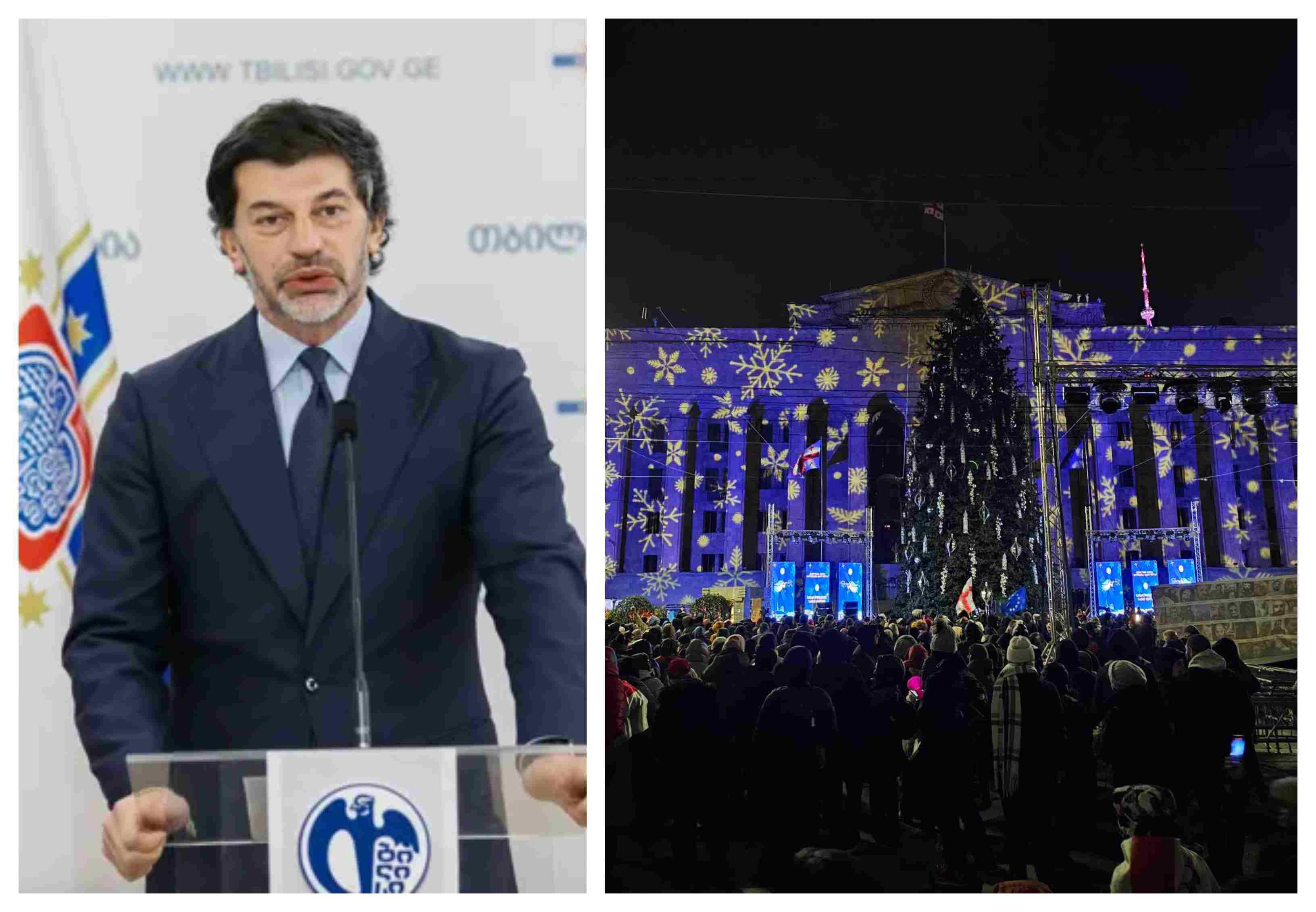 "პარლამენტთან განთავსებული ნაძვის ხე საზეიმო ღონისძიების გარეშე აინთება" - კალაძე