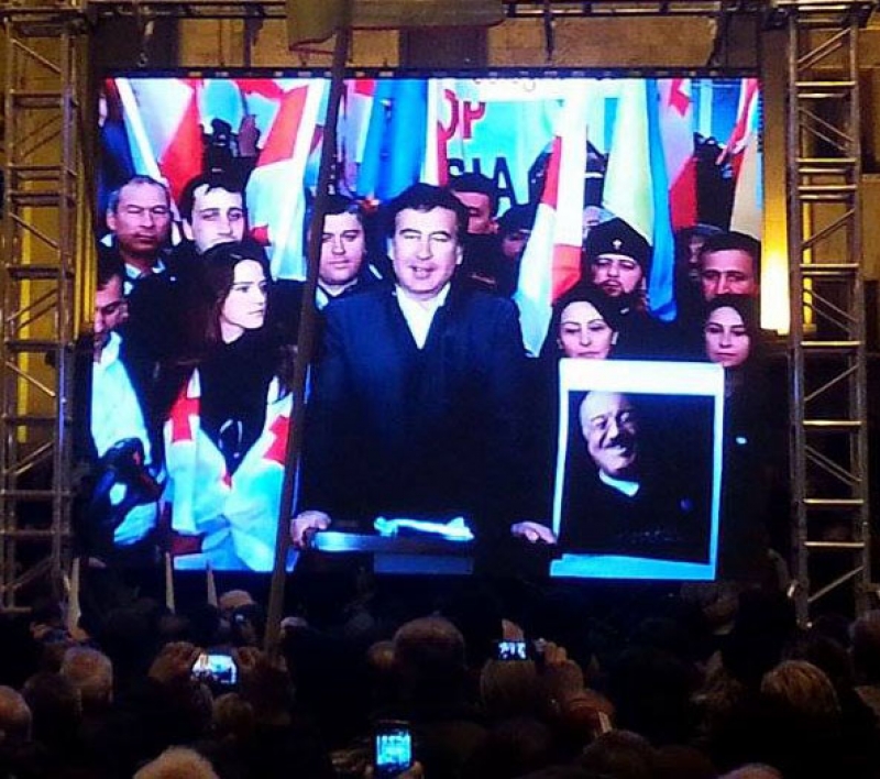 "ივანიშვილის საქართველო არის დაჩმორებული და გაბანძებული საქართველო" - სააკაშვილის მიმართვა აქციის მონაწილეებს