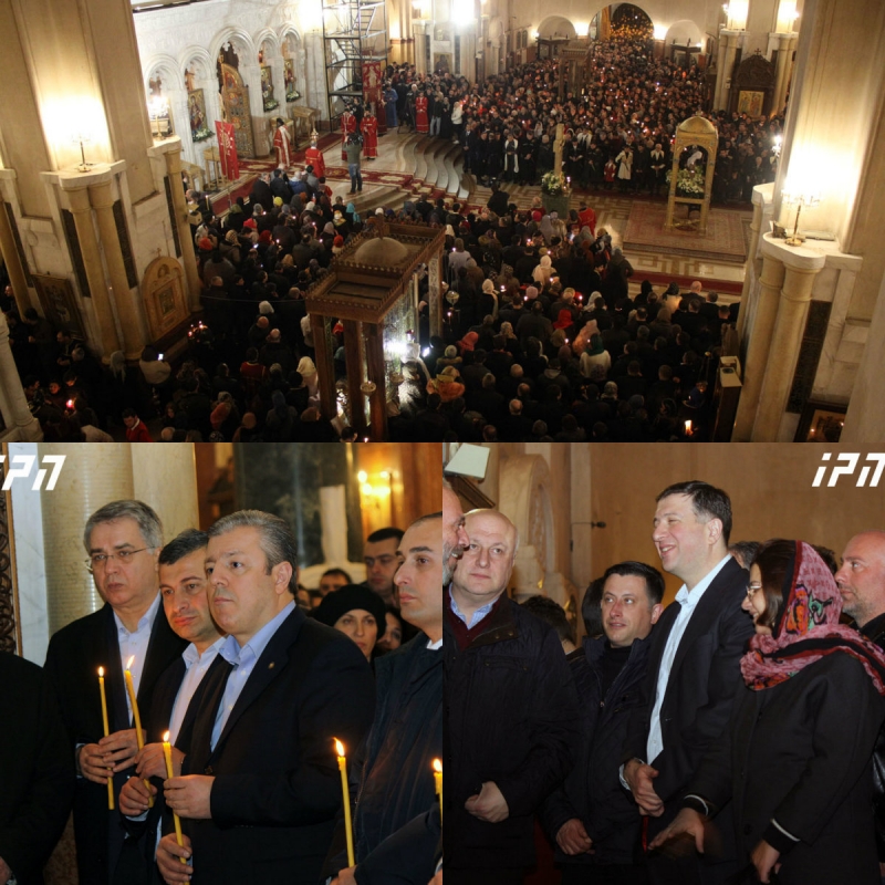 მთავრობა და ოპოზიცია გიგი უგულავასთან ერთად შობის ღამეს
