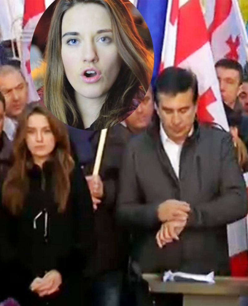 ვინ არის იულია მარუშევსკაია, ვინც 15 ნოემბრის აქციაზე სააკაშვილს გვერდით ედგა