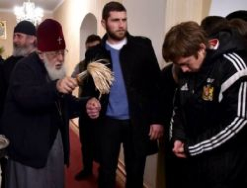 ილია მეორემ საქართველოს საფეხბურთო ნაკრები დალოცა 
