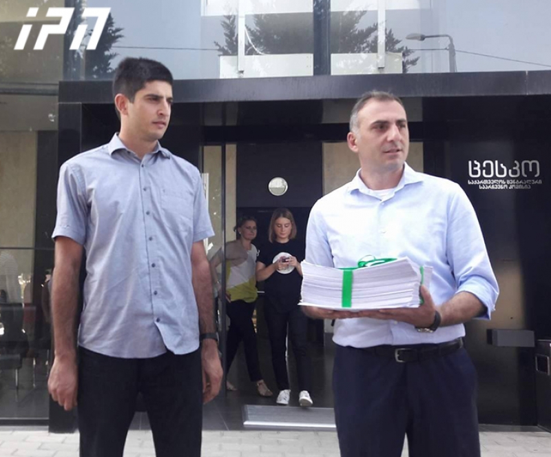 ალექსანდრე ელისაშვილმა ცესკო-ში 10 ათასის ნაცვლად 20 ათასამდე ხელმოწერა წარადგინა